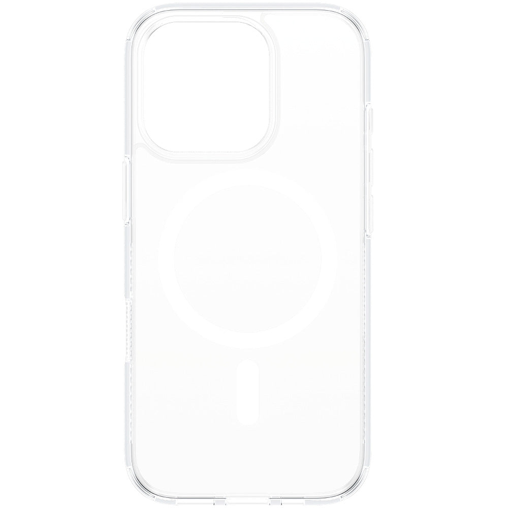 Gepanzerte Handyhülle für iPhone 16 Pro Max, PanzerGlass HardCase MagSafe, Transparent und Weiß