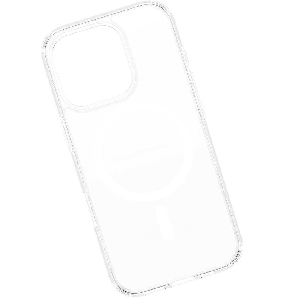 Gepanzerte Handyhülle für iPhone 16 Pro Max, PanzerGlass HardCase MagSafe, Transparent und Weiß