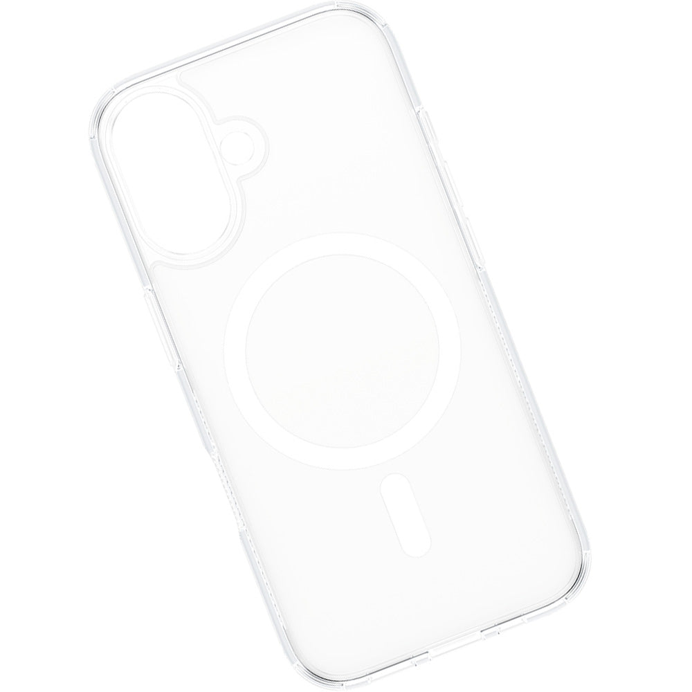 Gepanzerte Handyhülle für iPhone 16, PanzerGlass HardCase MagSafe, Transparent und Weiß