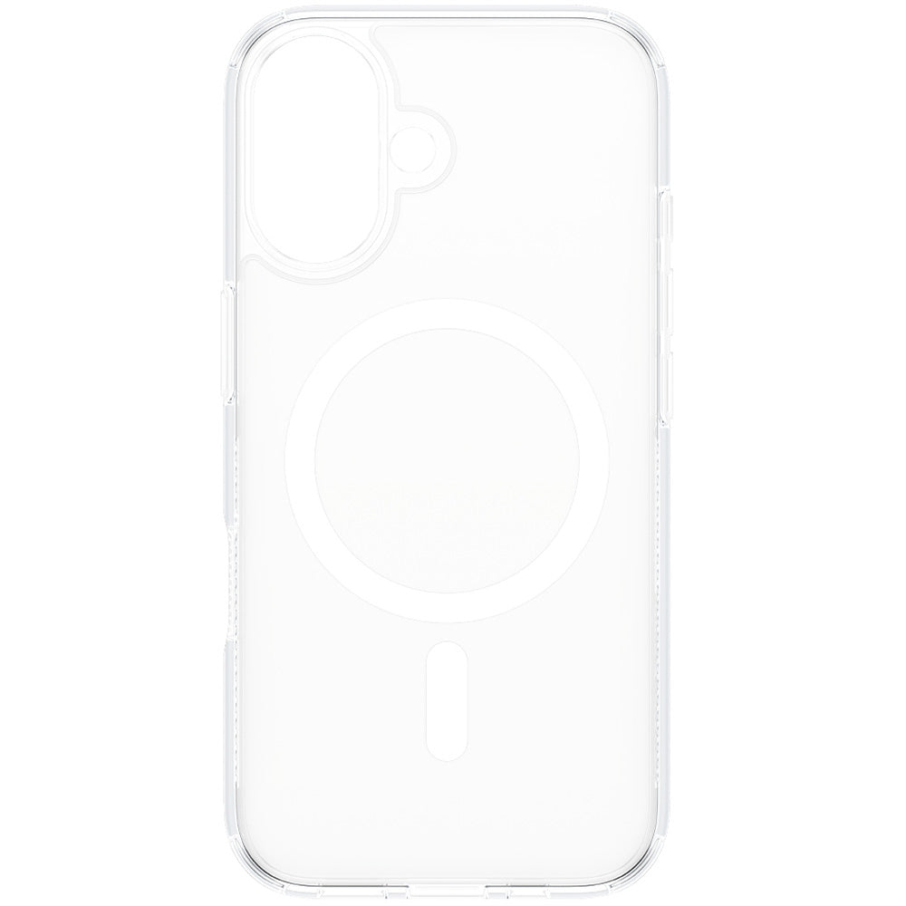 Gepanzerte Handyhülle für iPhone 16, PanzerGlass HardCase MagSafe, Transparent und Weiß