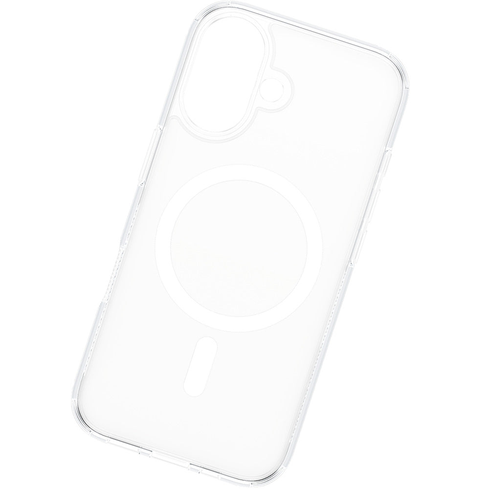 Gepanzerte Handyhülle für iPhone 16, PanzerGlass HardCase MagSafe, Transparent und Weiß