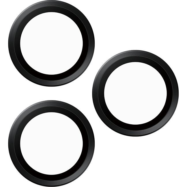 Gehärtetes Glas für die Kamera für iPhone 16 Pro Max / iPhone 16 Pro, PanzerGlass Hoops Camera Lens Protector Black Metal Edition