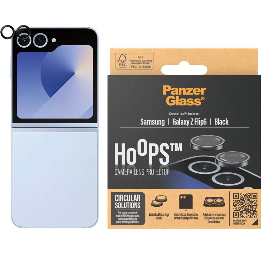 Gehärtetes Glas für Galaxy Z Flip7 FE / Z Flip6, PanzerGlass Hoops Camera Lens