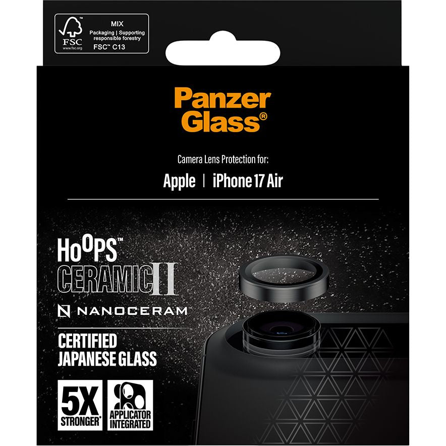 Keramikglas mit Applikator für iPhone Air, PanzerGlass Hoops Ceramic II