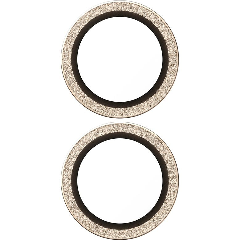 Gehärtetes Glas für iPhone 17 / 16 Plus / 16, PanzerGlass Hoops Glitter Gold Camera Lens Protector, Transparent und Gold