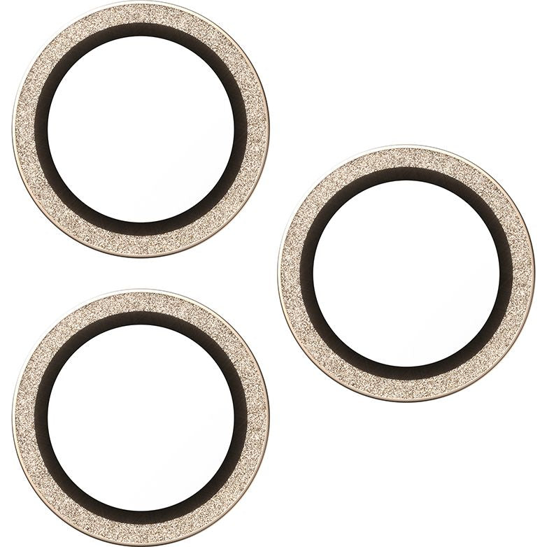 Gehärtetes Glas für iPhone 17 Pro Max / 17 Pro / 16 Pro Max / 16 Pro, PanzerGlass Hoops Glitter Gold Camera Lens Protector, Transparent und Gold