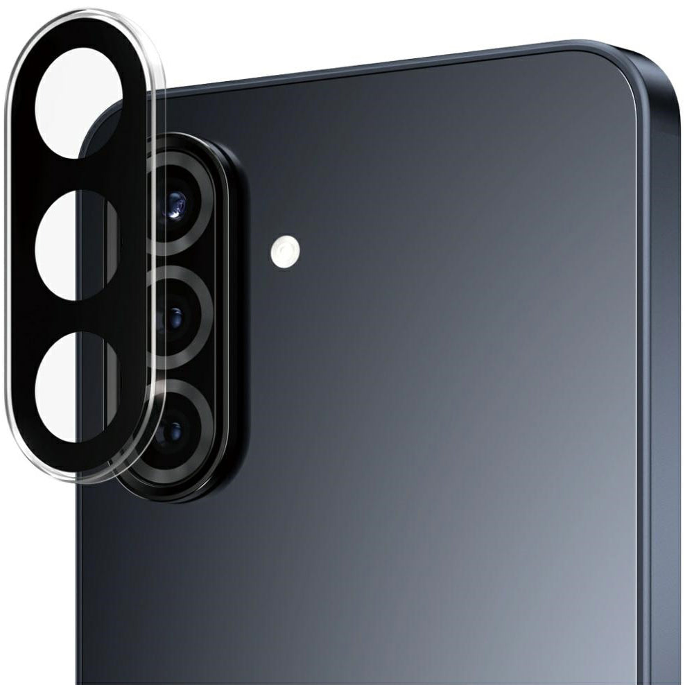 Gehärtetes Glas für Samsung Galaxy A36 5G, PanzerGlass Hoops Lens Protector, Transparent-Schwarz