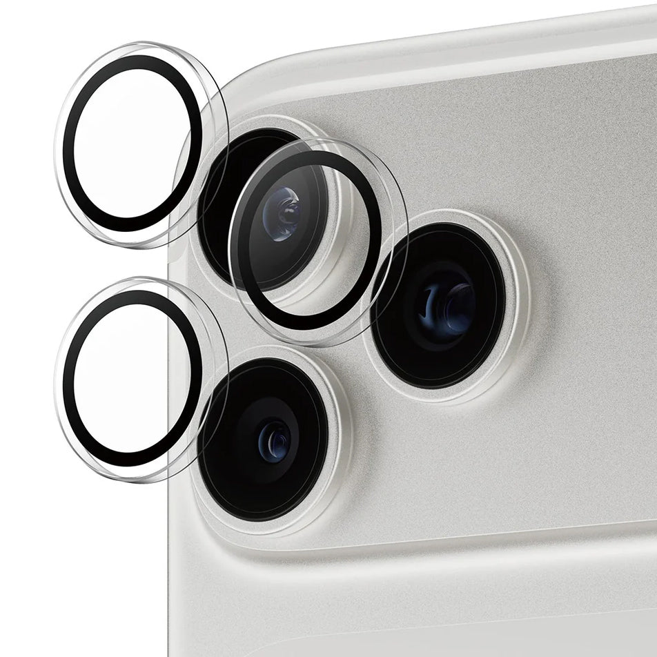 Gehärtetes Glas mit Applikator für iPhone 17 Pro Max / 17 Pro / 16 Pro Max / 16 Pro, PanzerGlass Hoops Camera, Transparent mit schwarzen Rahmen