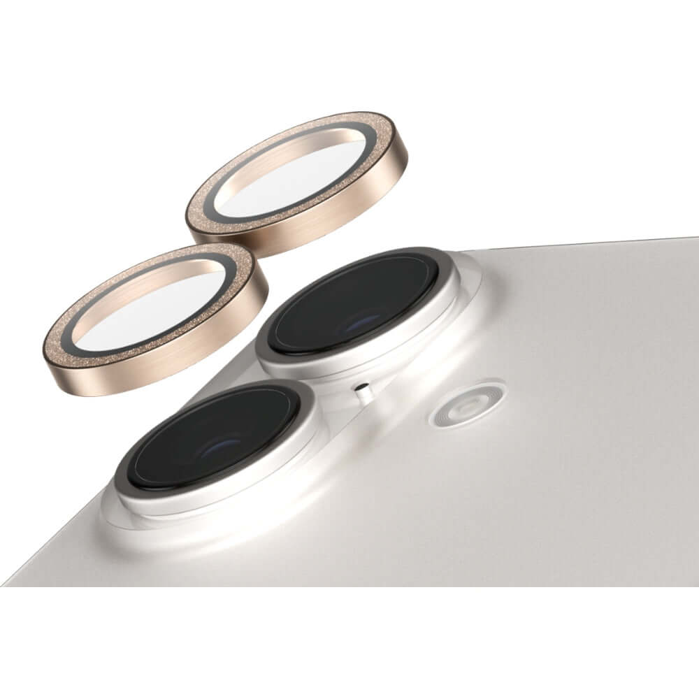 Gehärtetes Glas für Apple iPhone 16 / 16 Plus, Safe by PanzerGlass Camera Lens Protector Glitter Gold