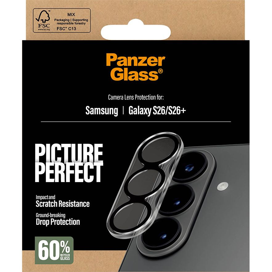Gehärtetes Glas für Galaxy S26 Plus / S26, PanzerGlass PicturePerfect Camera Lens Protector, Transparent