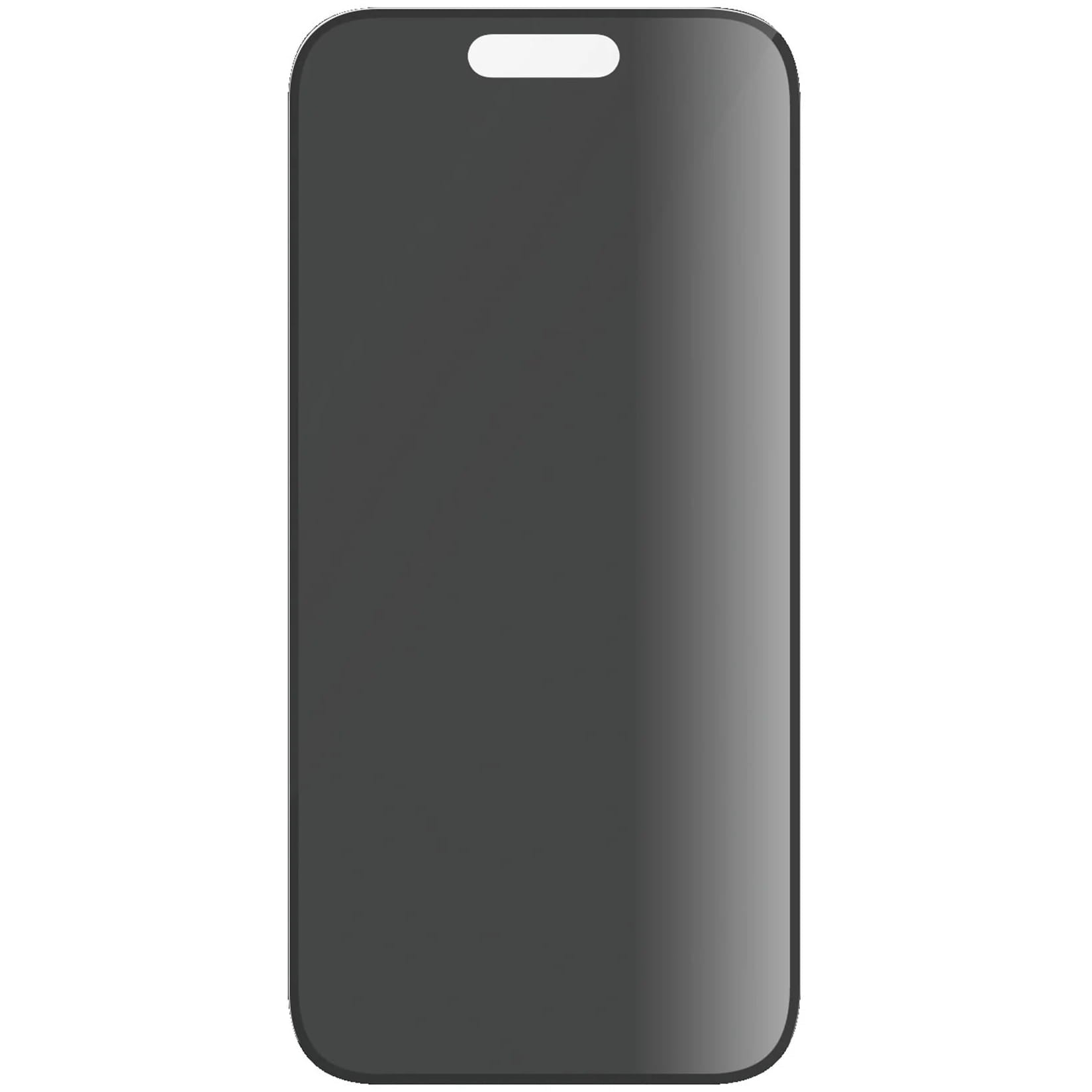 Gehärtetes Glas für das gesamte Display für iPhone 16 / iPhone 15, PanzerGlass Ultra-Wide Fit Privacy + EasyAligner, Getönte mit schwarzer Rahmen