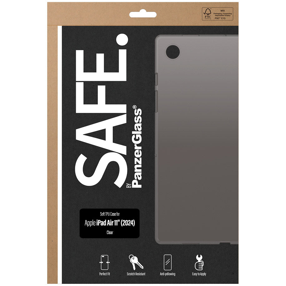 Hülle für Apple iPad Air 11 2024, SAFE by PanzerGlass TPU Case, Transparent