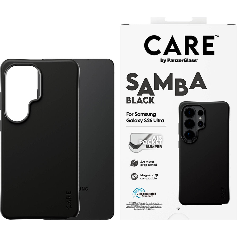Handyhülle für Galaxy S26 Ultra, CARE by PanzerGlass Samba Case mit MagSafe, Schwarz