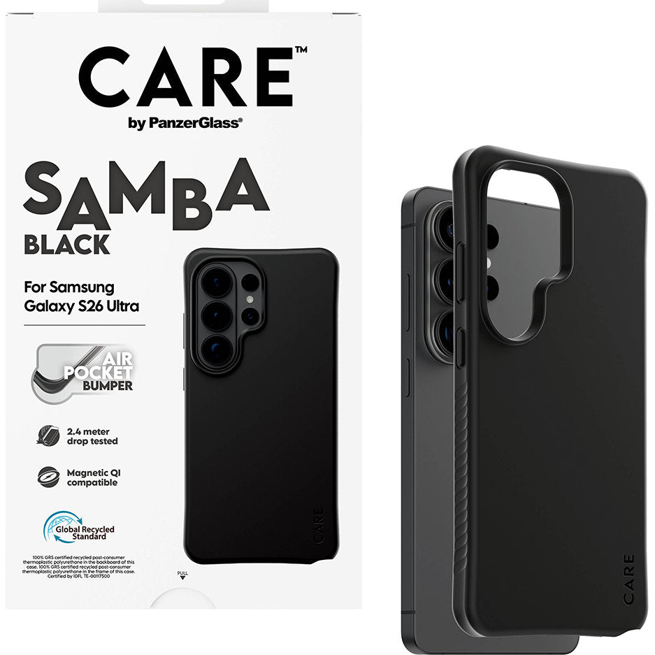 Handyhülle für Galaxy S26 Ultra, CARE by PanzerGlass Samba Case mit MagSafe, Schwarz