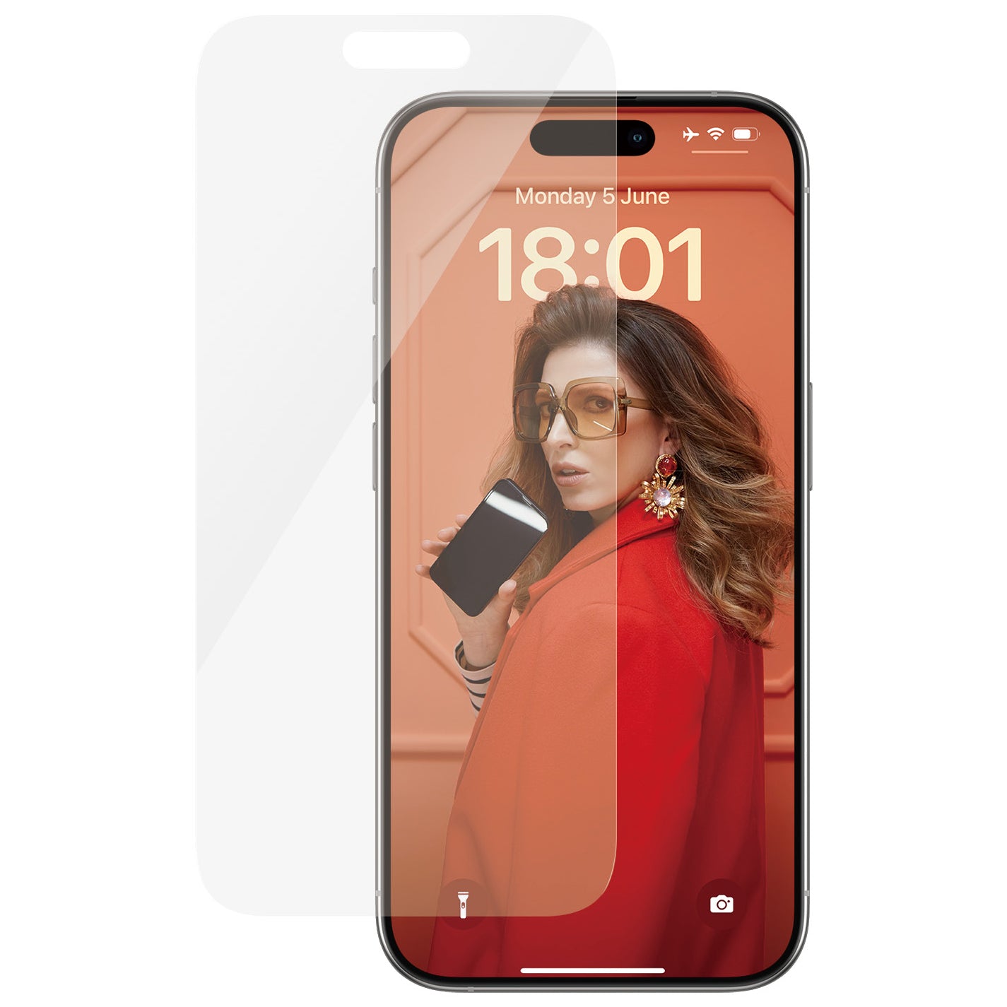 Gehärtetes Glas PanzerGlass Classic Fit für iPhone 15 Pro