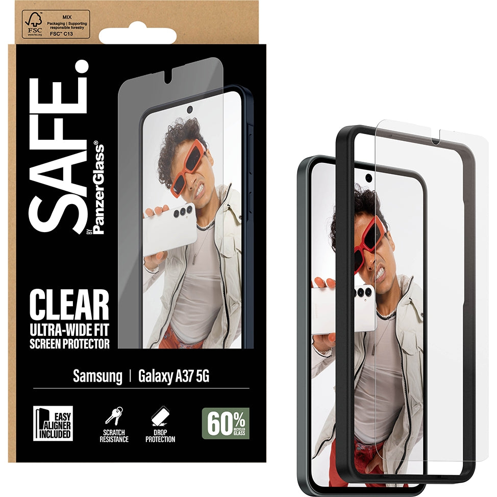 Gehärtetes Glas für Galaxy A37 5G, SAFE by PanzerGlass Ultra-Wide Fit