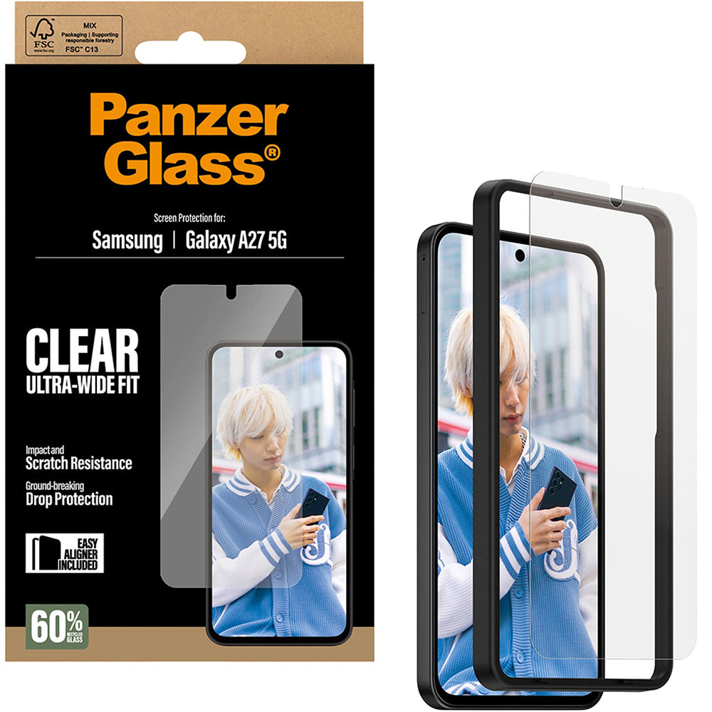 Gehärtetes Glas mit Applikator für Galaxy A27 5G, PanzerGlass Ultra-Wide Fit, Transparent (1/6)