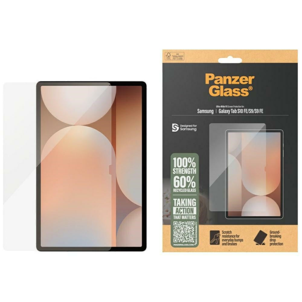 Gehärtetes Glas für Galaxy Tab S10 FE / S9 / S9 FE, PanzerGlass Ultra-Wide Fit, Transparent