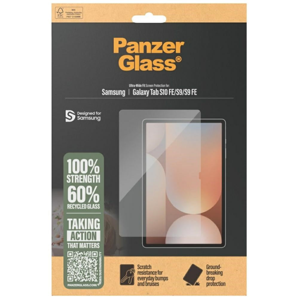Gehärtetes Glas für Galaxy Tab S10 FE / S9 / S9 FE, PanzerGlass Ultra-Wide Fit, Transparent