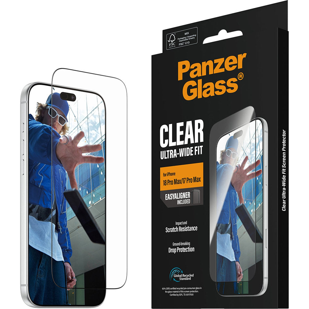 Gehärtetes Glas für iPhone 18 Pro Max / 17 Pro Max, PanzerGlass Ultra-Wide Fit, mit schwarzem Rahmen (2/6)