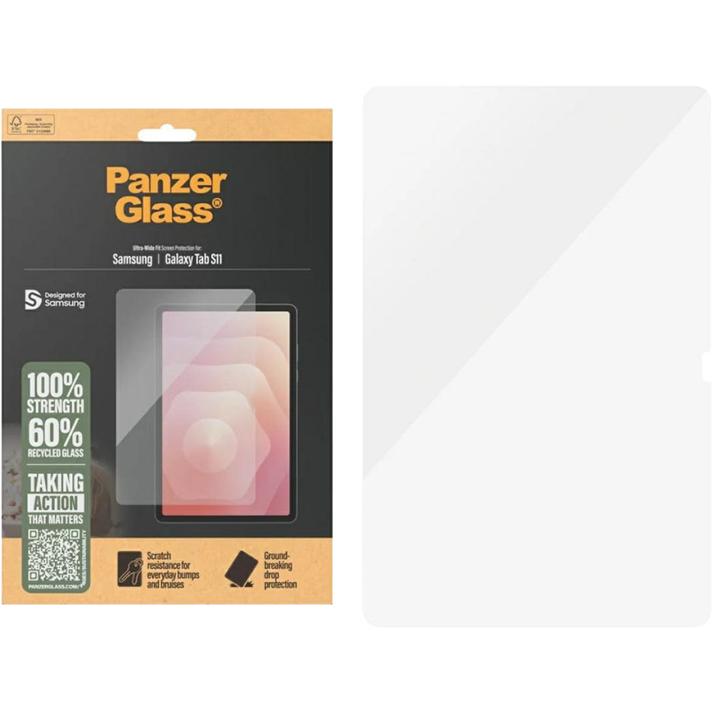 Gehärtetes Glas für Galaxy Tab S11, PanzerGlass Ultra-Wide Fit, Transparent