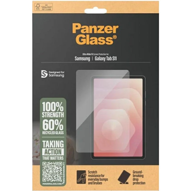 Gehärtetes Glas für Galaxy Tab S11, PanzerGlass Ultra-Wide Fit, Transparent