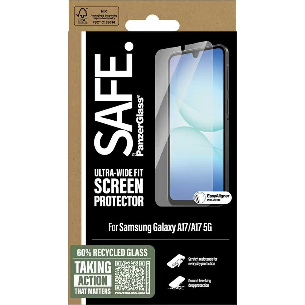 Gehärtetes Glas für Galaxy A17 / A17 5G, SAFE by PanzerGlass Ultra-Wide Fit, Transparent