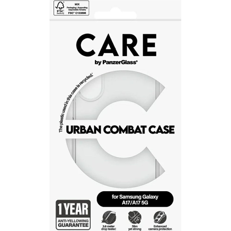 Handyhülle für Samsung Galaxy A17 5G / 4G, CARE by PanzerGlass Urban Combat, Transparent