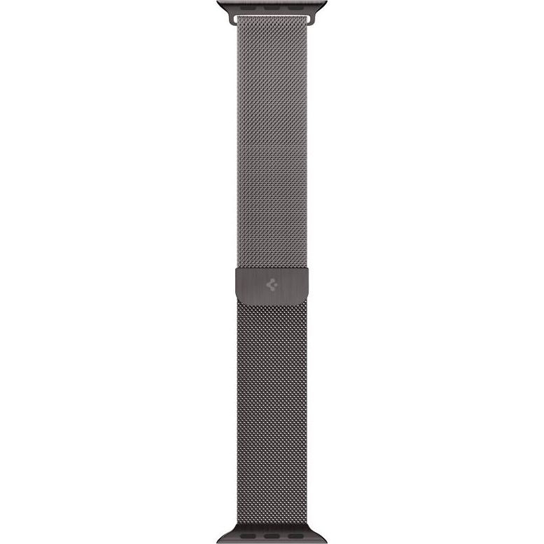 Armband für Apple Watch 49/46/45/44 mm, Spigen Metal Fit, Graphitgrau