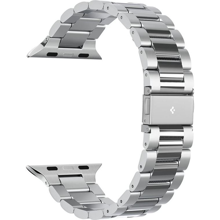 Armband für Apple Watch 49/46/45/44 mm, Spigen Modern Fit Band, Silbern