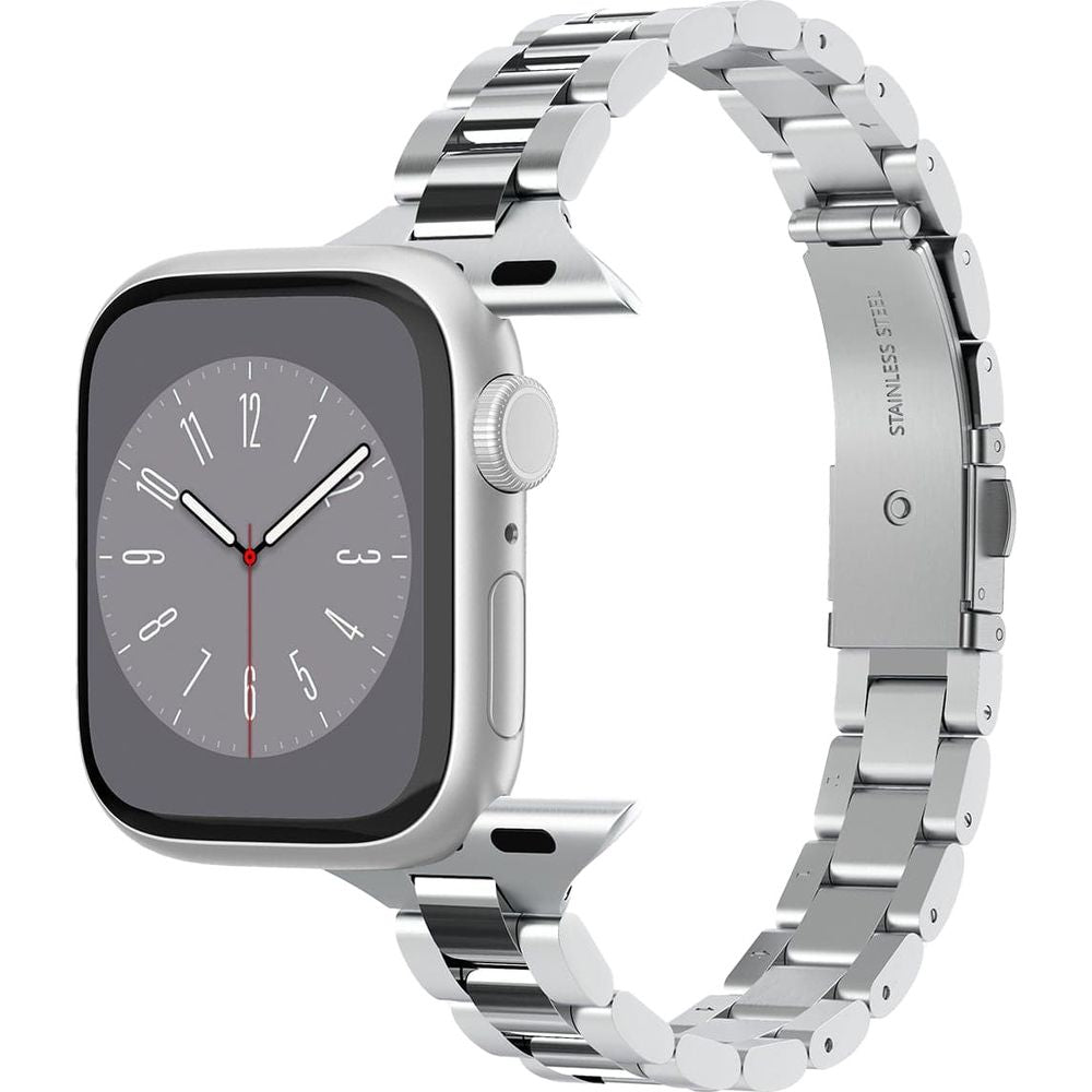Armband für Apple Watch 42/41/40/38mm, Spigen Modern Fit Band, Silbern