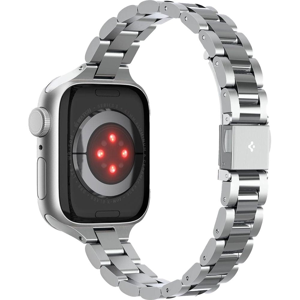 Armband für Apple Watch 42/41/40/38mm, Spigen Modern Fit Band, Silbern