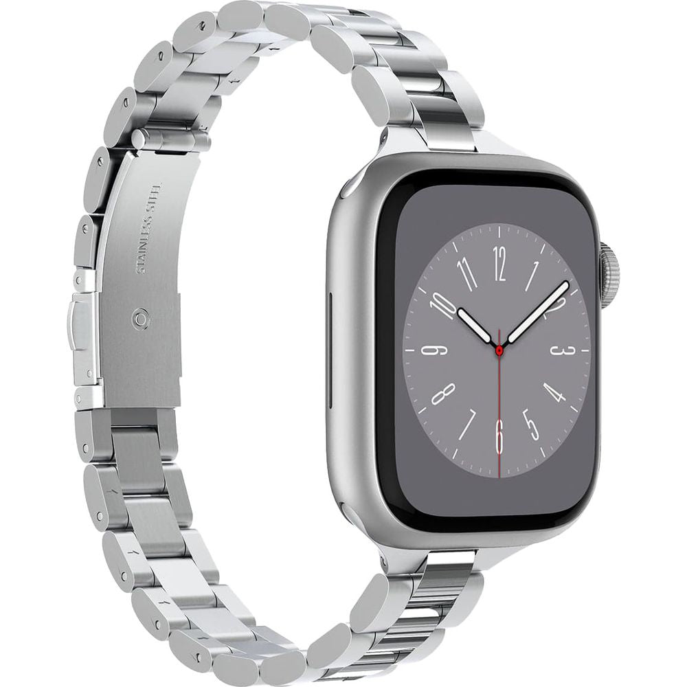 Armband für Apple Watch 42/41/40/38mm, Spigen Modern Fit Band, Silbern