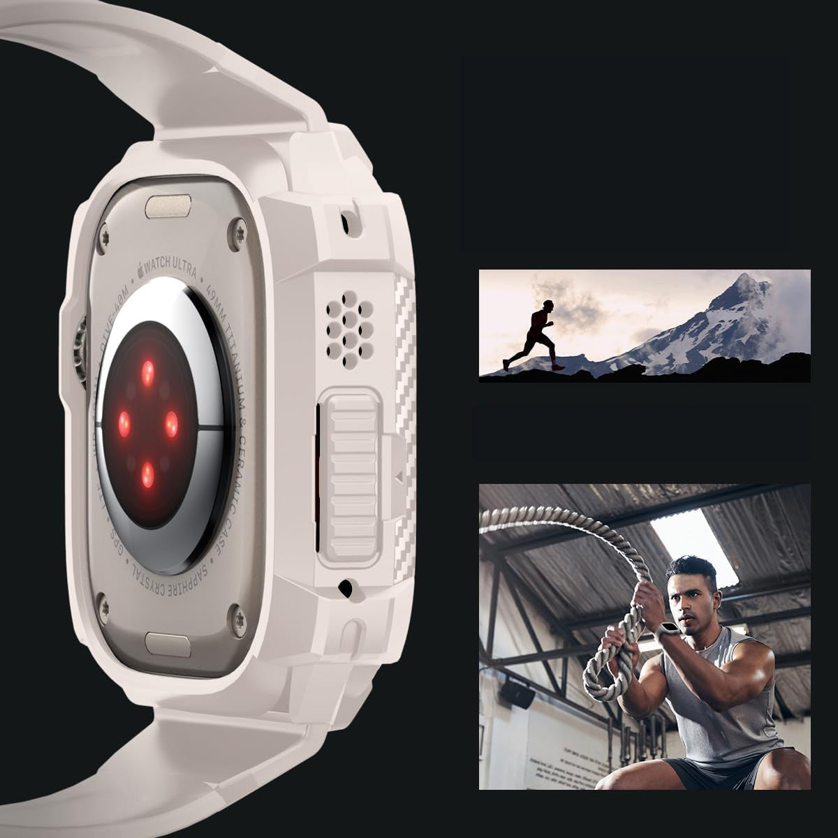 Schutzhülle mit Armband für Apple Watch Ultra 2/1 49 mm, Spigen Rugged