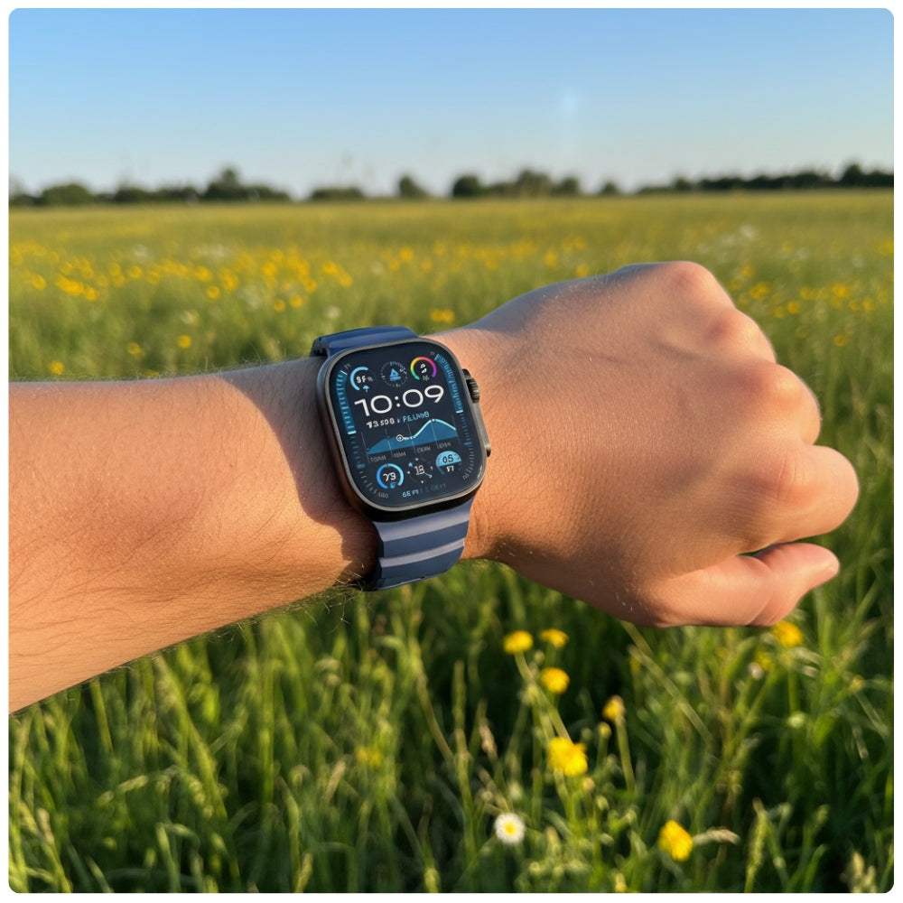 Armband YAXO Rugged Evo Sport Band für Apple Watch 44/45/46/49 mm, dunkelblau (5/9)