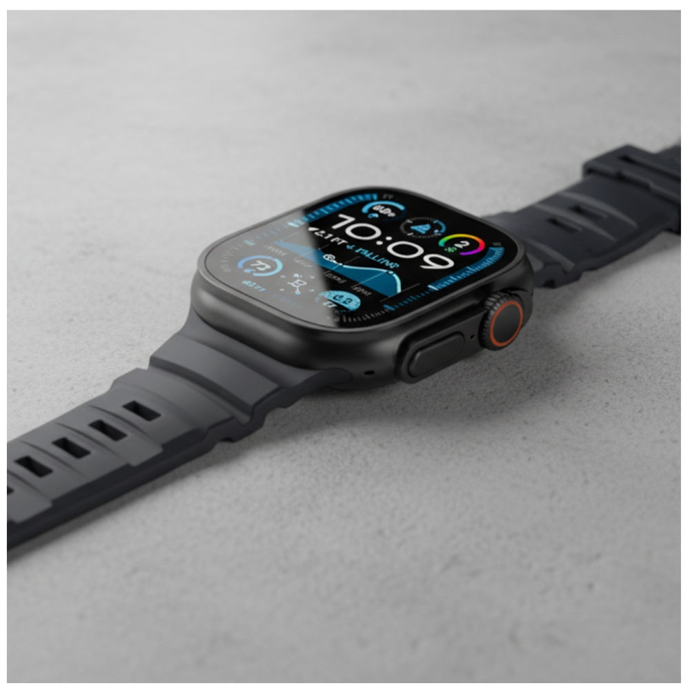 Armband YAXO Rugged Evo Sport Band für Apple Watch 44/45/46/49 mm, schwarz (6/9)
