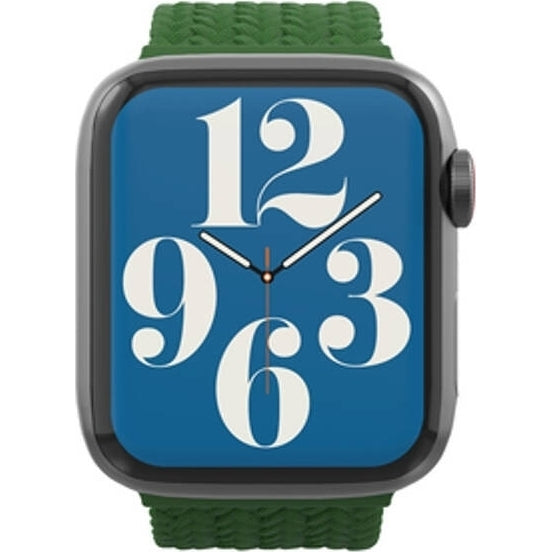 Armband für Apple Watch 38/40/41/42 mm, Zagg Gear4 Braided Watch Band, Größe L, Grün (3/3)