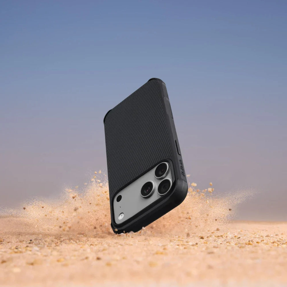 Aramid Handyhülle für iPhone 17 Pro, PITAKA Aramid ProGuard Case mit MagSafe, Schwarz