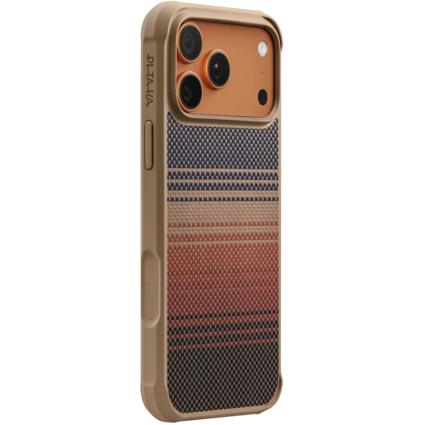 Aramid Handyhülle für iPhone 17 Pro Max, PITAKA Aramid ProGuard Case mit MagSafe, Braun-schwarz