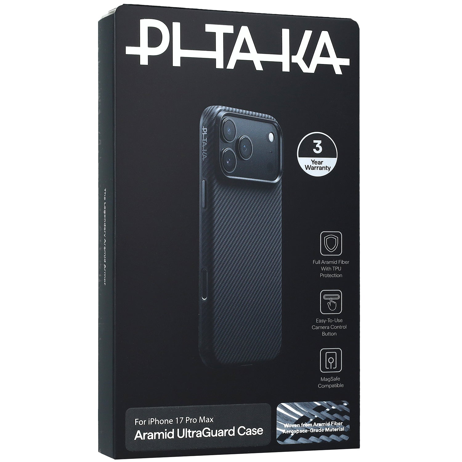 Handyhülle für iPhone 17 Pro Max, Pitaka Aramid UltraGuard mit MagSafe