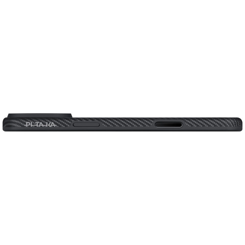 Handyhülle für iPhone 17 Pro Max, Pitaka Aramid UltraGuard mit MagSafe, Schwarz mit Kevlar