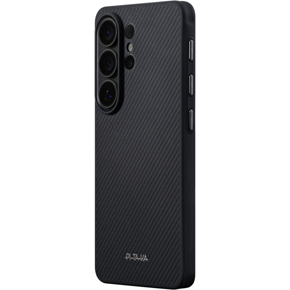 Aramid Handyhülle für Galaxy S26 Ultra, PITAKA Cairn Case mit MagSafe, Schwarz-Grau