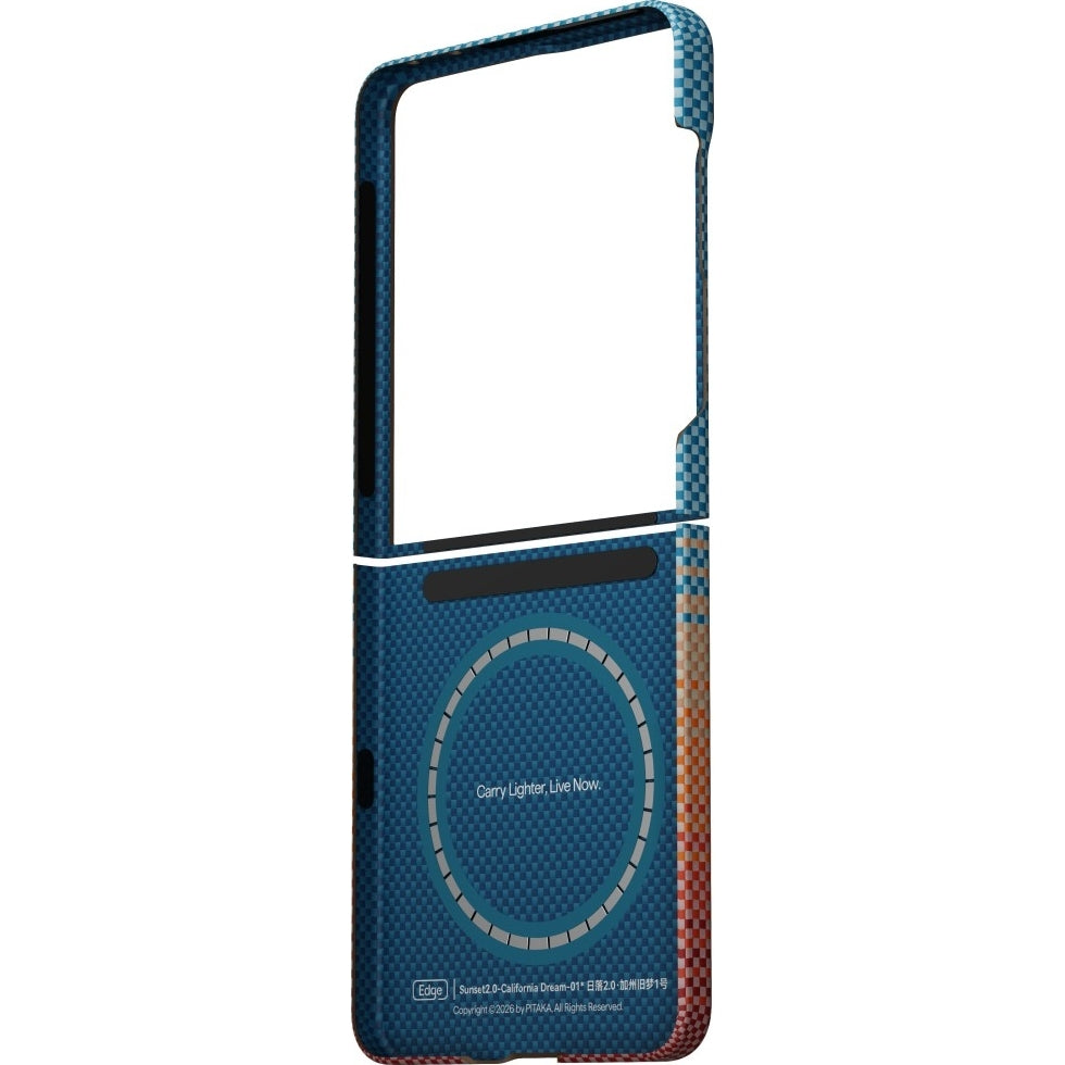 Aramid Handyhülle für Galaxy Z Flip8, PITAKA Edge Case mit MagSafe, Orange