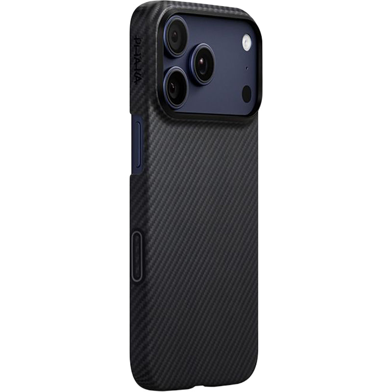 Aramid Handyhülle für iPhone 17 Pro Max, PITAKA Ultra-Slim Case PitaTap mit MagSafe, Schwarz