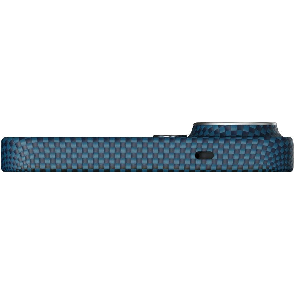 Aramid Handyhülle für Galaxy S26 Ultra, Pitaka Edge Case, mit programmierbaren Tasten Aaron Button, mit MagSafe, Blau