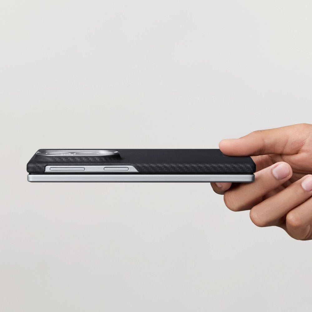 Aramid Handyhülle für Galaxy Z Fold8, PITAKA Edge Case mit MagSafe, Schwarz und Grau mit Kevlar (6/10)