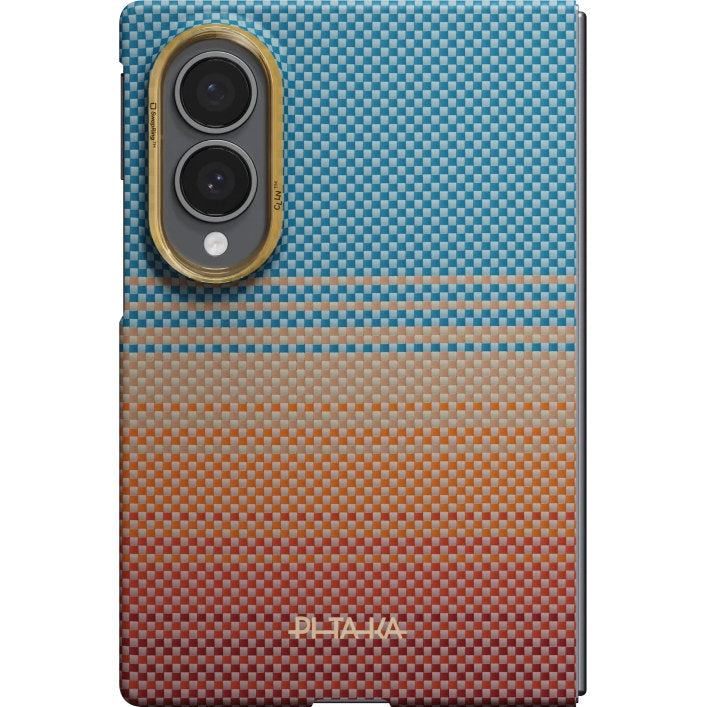 Aramid Handyhülle für Galaxy Z Fold8, PITAKA Edge Case mit MagSafe, Orange und Blau mit Kevlar (2/9)