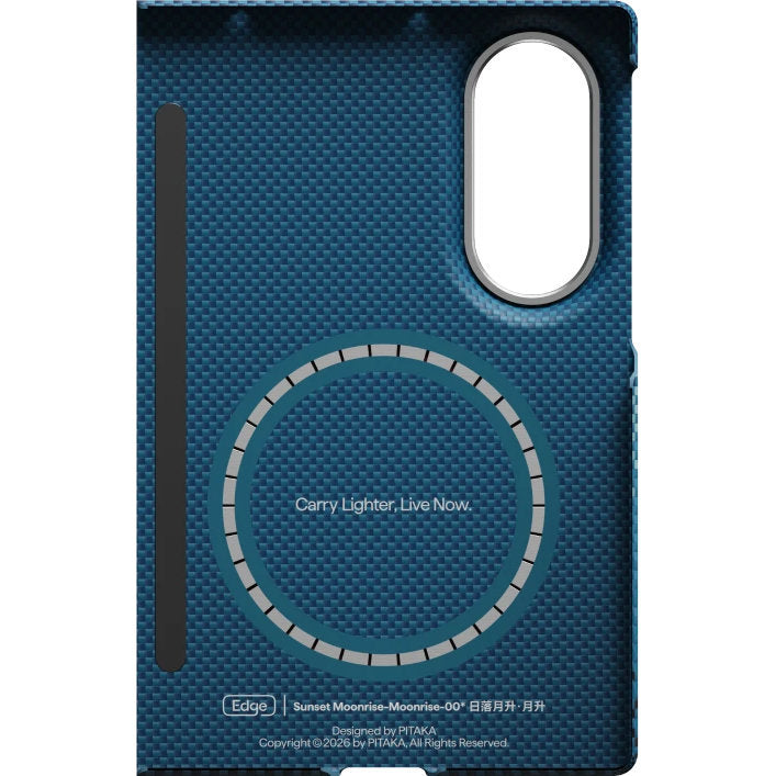 Aramid Handyhülle für Galaxy Z Fold8, PITAKA Edge Case mit MagSafe, Blau mit Kevlar (4/10)