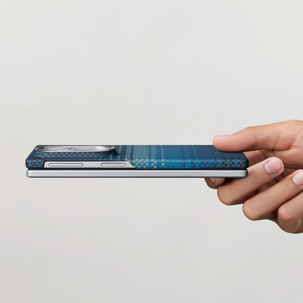 Aramid Handyhülle für Galaxy Z Fold8, PITAKA Edge Case mit MagSafe, Blau mit Kevlar (6/10)