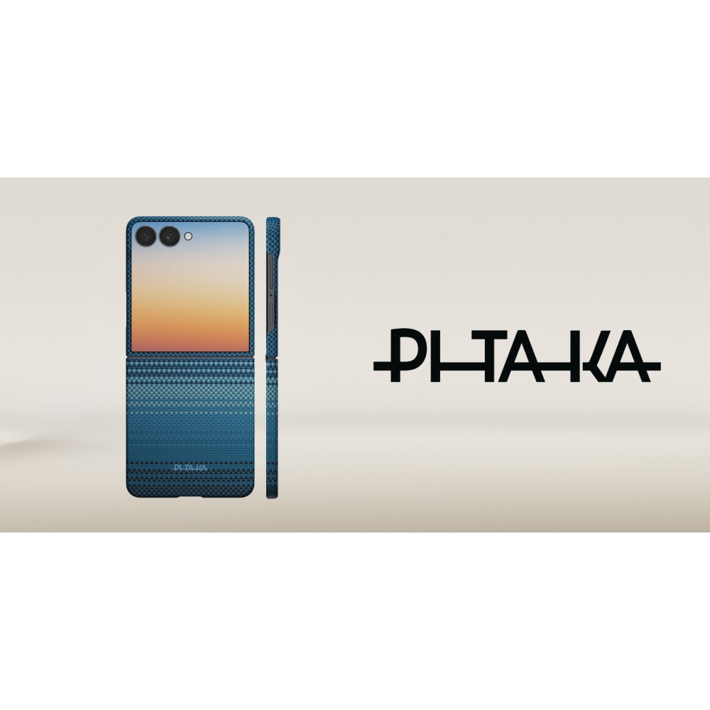 Aramid Handyhülle für Galaxy Z Flip8, PITAKA Edge Case mit MagSafe, Blau